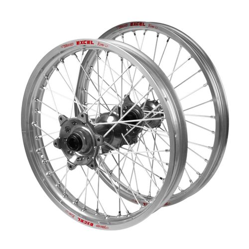 Gas Gas Haan Titanium Hubs / Excel Silver Rims Wheel Set