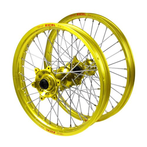 Gas Gas Haan Yellow Hubs / Excel Yellow Rims Wheel Set