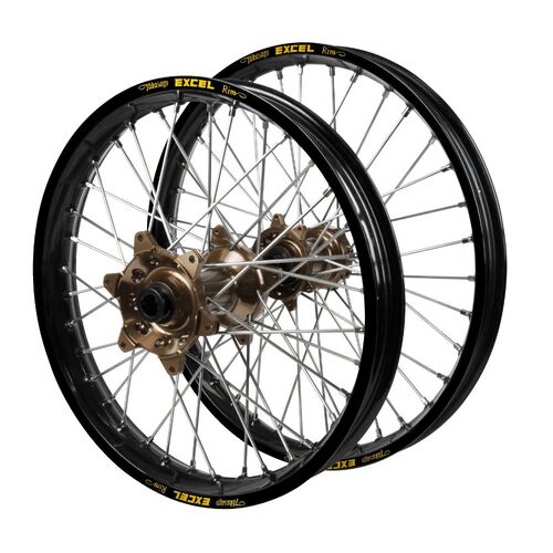 Husqvarna Adventure Haan Magnesium Hubs / Excel Black Rims Wheel Set