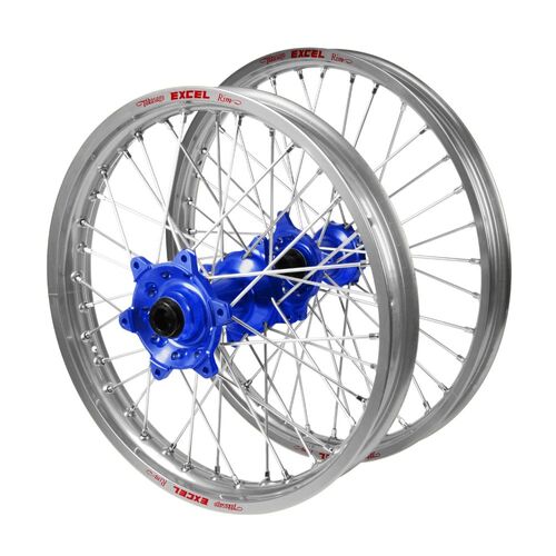 Husqvarna Adventure Haan Blue Hubs / Excel Silver Rims Wheel Set