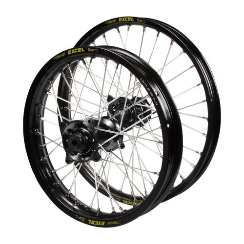 Suzuki Haan Black Hubs / Excel JNR Black Rims Wheel Set