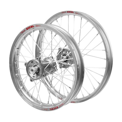 Suzuki Haan Silver Hubs / Excel JNR Silver Rims Wheel Set