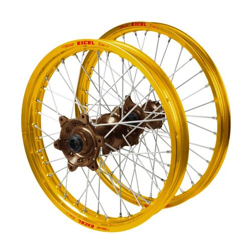 Fantic Haan Magnesium Hubs / Excel Gold Rims Wheel Set