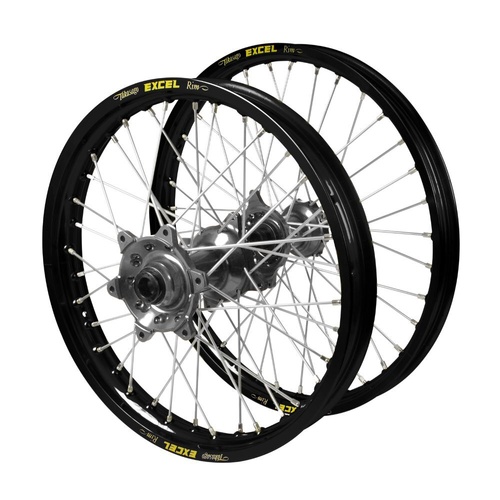 Yamaha WR 250 F 2025-2026 (21*1.6 / 18*2.15) Haan Titanium Hubs / Excel Black Rims Wheel Set