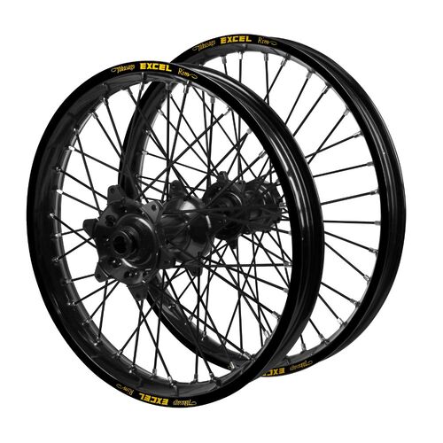 BMW Adventure Haan Black Hubs / Excel Black Rims / Black Spokes Wheel Set F 800 GS 2008-2018 (17*3.50 / 17*4.25)