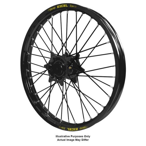 BMW F800 Adventure Haan Black Hubs / Excel Black Rims / Black Spokes Front Wheel F 800 GS 2006-2024 (17*3.50)