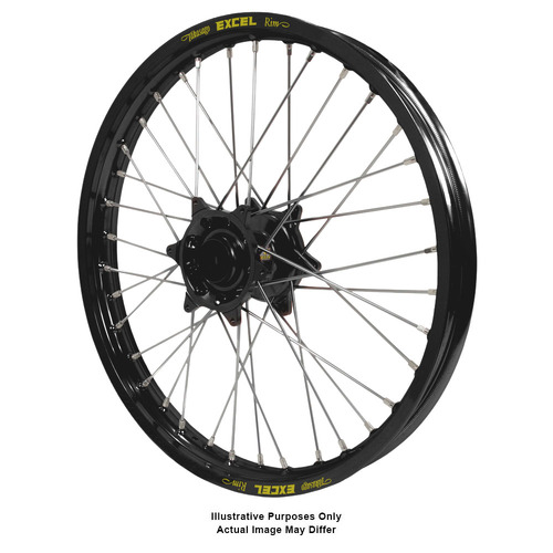BMW F800 Adventure Haan Black Hubs / Excel Black Rims Front Wheel F 800 GS 2006-2024 (17*3.50)