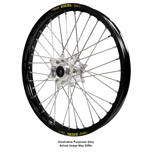 BMW F800 Adventure Haan Silver Hubs / Excel Black Rims Front Wheel F 800 GS 2006-2024 (17*3.50)