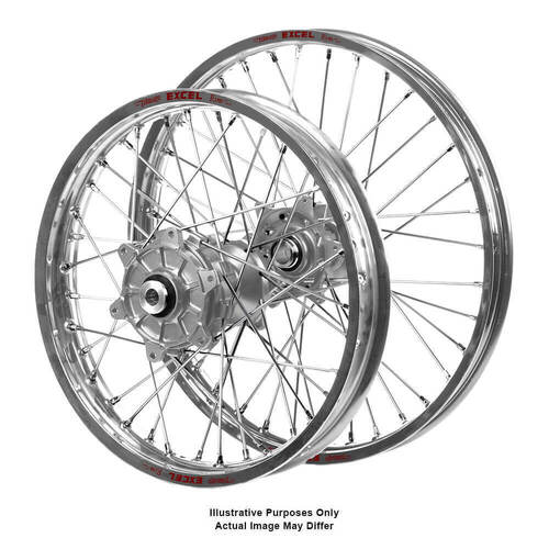 BMW Adventure Haan Silver Hubs / Excel Silver Rims Wheel Set F 800 GS 2008-2018 (17*3.50 / 17*4.25)