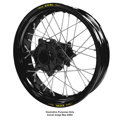 BMW F800 Adventure Haan Black Hubs / Excel Black Rims Rear Wheel F800 GS 2006-On (17*4.25 OE)