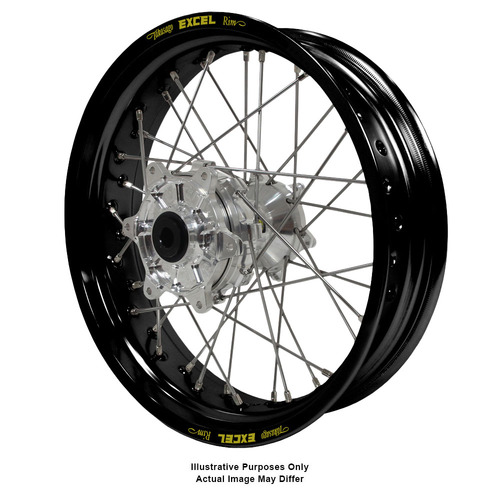 BMW F800 Adventure Haan Silver Hubs / Excel Black Rims Rear Wheel F 800 GS 2006-2024 (17*4.25 OE)