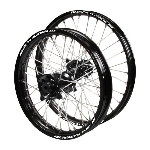 Gas Gas Haan Black Hubs / SM Pro Platinum Junior Black Rims Wheel Set MC 50 2025 (10*1.60 / 10*1.60)