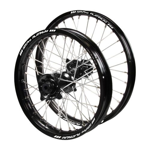 Gas Gas Haan Black Hubs / SM Pro Platinum Junior Black Rims Wheel Set