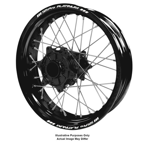 KTM 950-990 Adventure Haan Black Hubs / SM Pro Platinum Black Rims Rear Wheel 950 ADVENTURE 2003-2014 (18*4.25 OE)