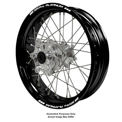KTM 950-990 Adventure Black Platinum Rims / Silver Haan Hubs Rear Wheel