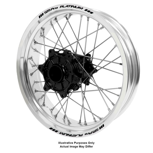 KTM 790-1090-1190-1290 Adventure Haan Black Hubs / SM Pro Platinum Silver Rims Rear Wheel