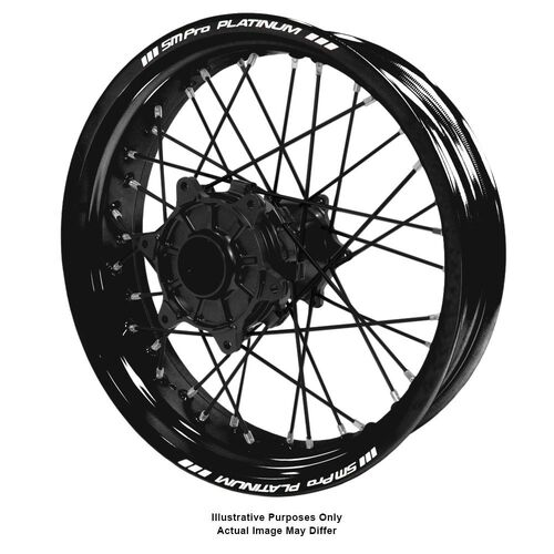 KTM 790-1090-1190-1290 Adventure Haan Black Hubs / SM Pro Platinum Black Rims / Black Spokes Rear Wheel
