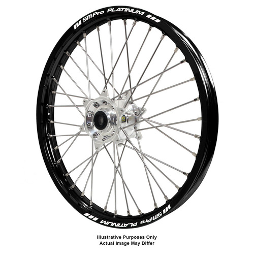 BMW F800 Adventure Haan Silver Hubs / SM Pro Platinum Black Rims Front Wheel F 800 GS 2006-2024 (17*3.50)