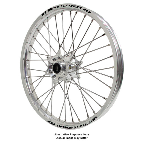 BMW F800 Adventure Haan Silver Hubs / SM Pro Platinum Silver Rims Front Wheel F 800 GS 2006-2024 (17*3.50)