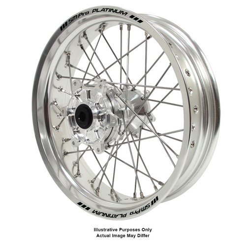 BMW F800 Adventure Haan Silver Hubs / SM Pro Platinum Silver Rims Rear Wheel F 800 GS 2006-2024 (17*4.25 OE)