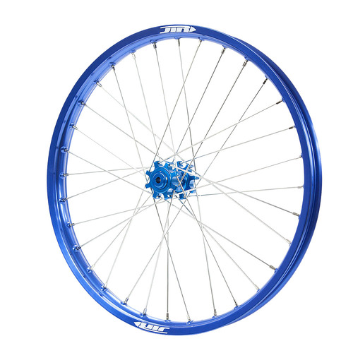 JTR Speedway Blue Rims / Blue Hubs Front Wheel