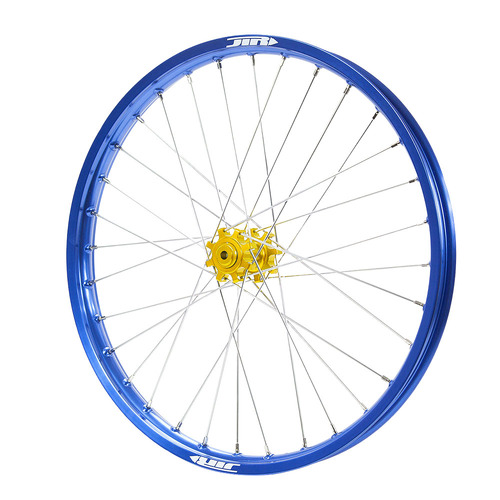 JTR Speedway Gold Hubs / Blue Rims Front Wheel 23*1.60