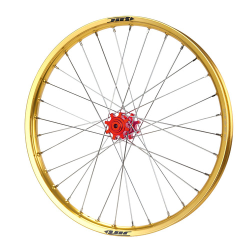 JTR Speedway Red Hubs / Gold Rims Front Wheel 23*1.60