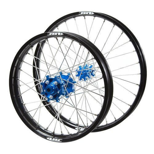 JTR Speedway Blue Hubs / Black Rims Wheel Set 23 / 19*2.15