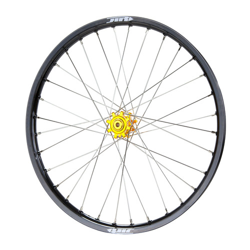 JTR Speedway Gold Hubs / Black Rims Front Wheel 23*1.60