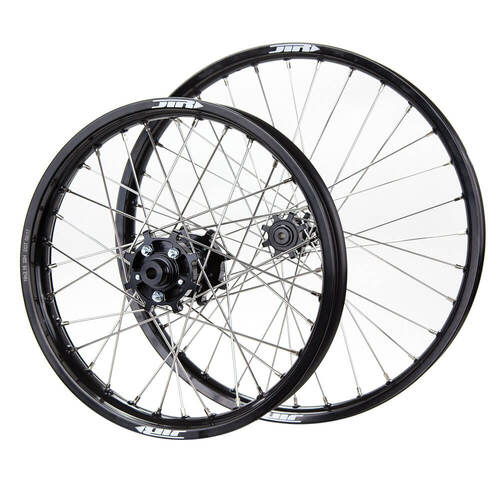JTR Speedway Black Hubs / Black Rims Wheel Set 23 / 19*2.15