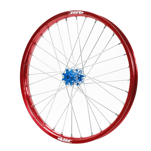JTR Speedway Blue Hubs / Red Rims Front Wheel 23*1.60