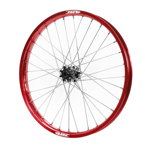 JTR Speedway Black Hubs / Red Rims Front Wheel 23*1.60