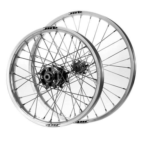 JTR Speedway Silver Rims / Black Hubs Wheel Set