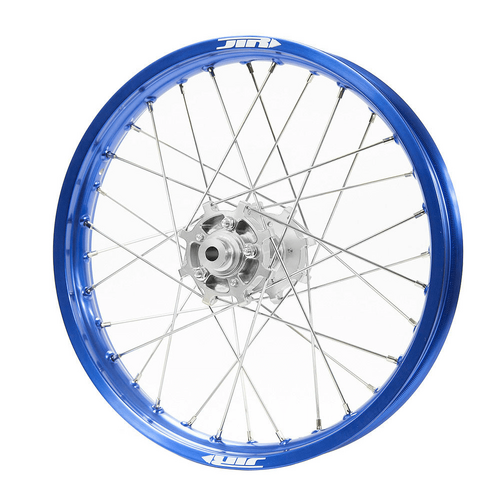 JTR Speedway Silver Hubs / Blue Rims Rear Wheel 19*2.15