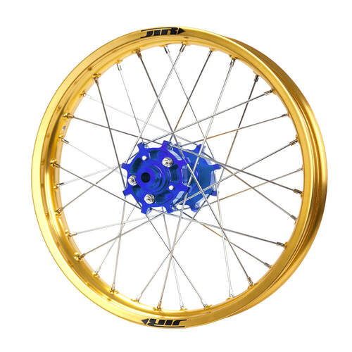JTR Speedway Blue Hubs / Gold Rims Rear Wheel 19*2.15
