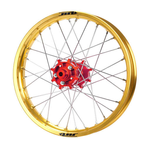 JTR Speedway Red Hubs / Gold Rims Rear Wheel 19*2.15