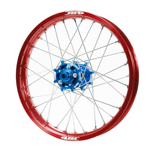 JTR Speedway Blue Hubs / Red Rims Rear Wheel 19*2.15
