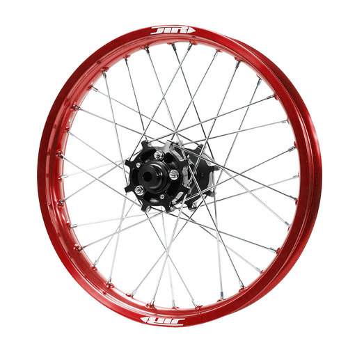 JTR Speedway Black Hubs / Red Rims Rear Wheel 19*2.15