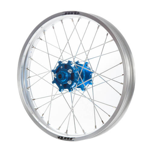 JTR Speedway Silver Rims / Blue Hubs Rear Wheel