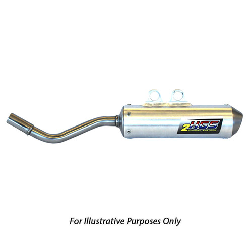 HGS Kawasaki Silver 2 Stroke Round Silencer KX 65 2002-2024