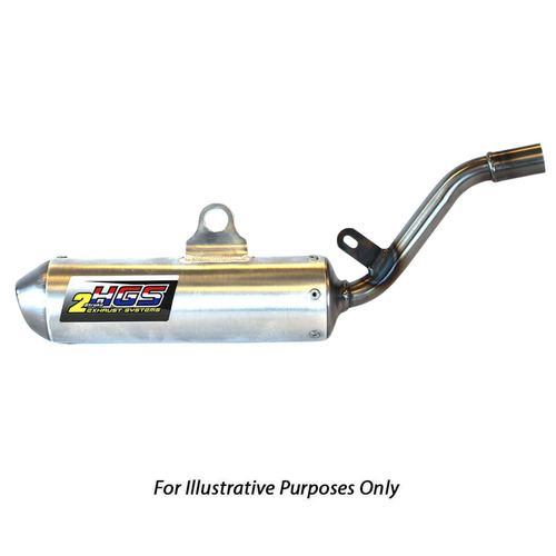 HGS Kawasaki Silver 2 Stroke Round Silencer KX 85 2002-2024