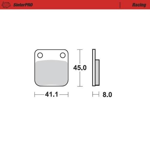Moto-Master Husqvarna WR 360 1992-1994 SinterPro Racing Rear Brake Pads