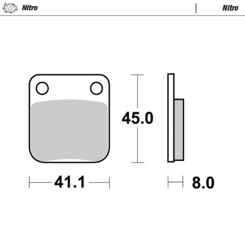 Moto-Master Husqvarna WR 125 1992-1995 Nitro Rear Brake Pads