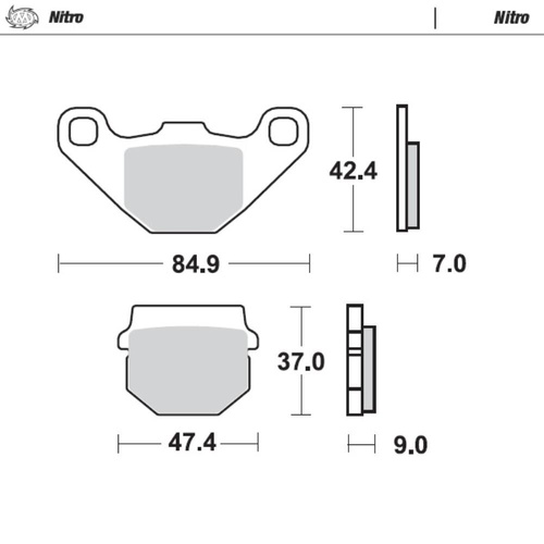 Moto-Master Kawasaki KX 100 1988-1996 Nitro Front Brake Pads