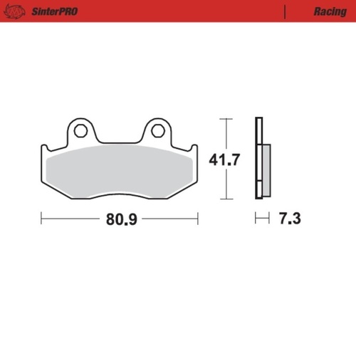 Moto-Master Honda ATC 250 R 1985-1986 SinterPro Racing Front Brake Pads
