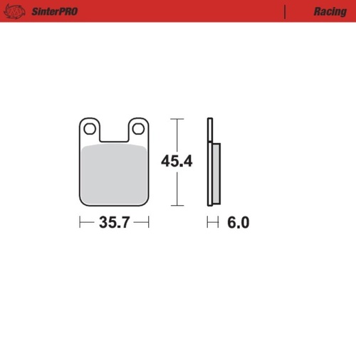Moto-Master Gas Gas PAMPERA 125 1996-2003 SinterPro Racing Rear Brake Pads