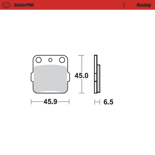 Moto-Master Yamaha YZ 250 1985-1989 SinterPro Racing Rear Brake Pads
