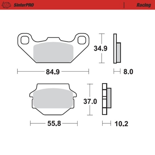Moto-Master Kawasaki KEF 300 LAKOTA 1995-2004 SinterPro Racing Front Brake Pads