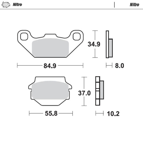Moto-Master Kawasaki KEF 300 LAKOTA 1995-2004 Nitro Front Brake Pads