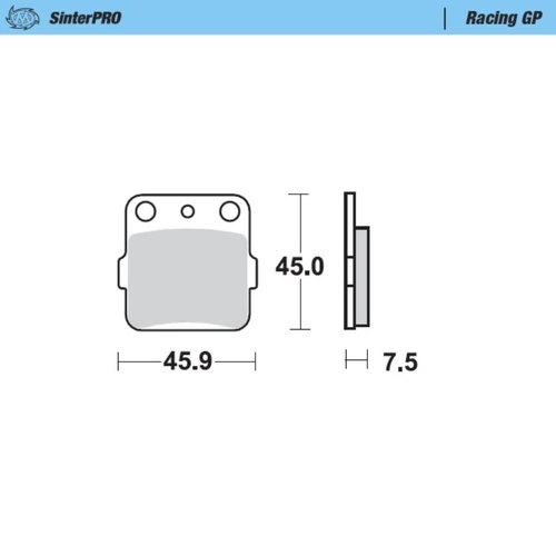 Moto-Master Honda ATC 200 X 1983-1985 SinterPro Racing GP Rear Brake Pads